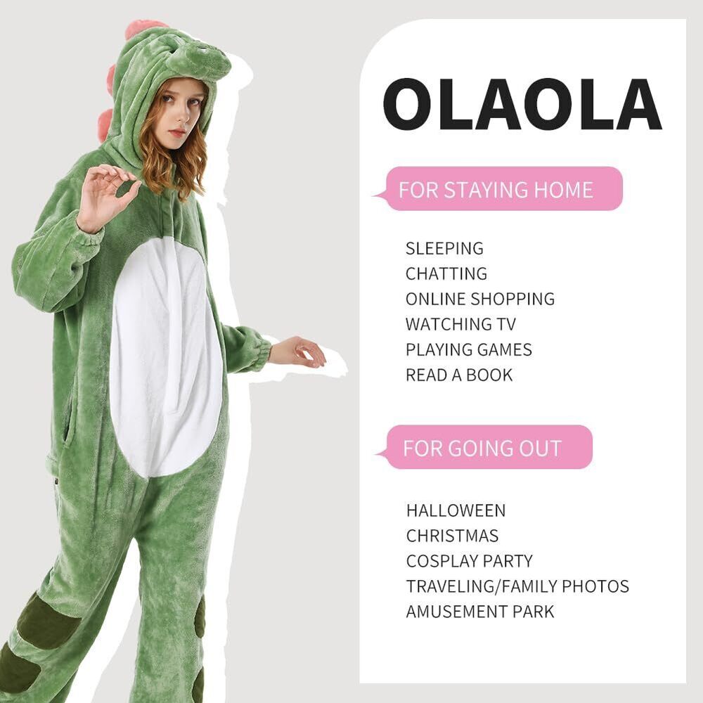 7212 Adult Animal Onesie, Adult Unisex Dinosaur Onesies, Plush Cosplay - Picture 5 of 7